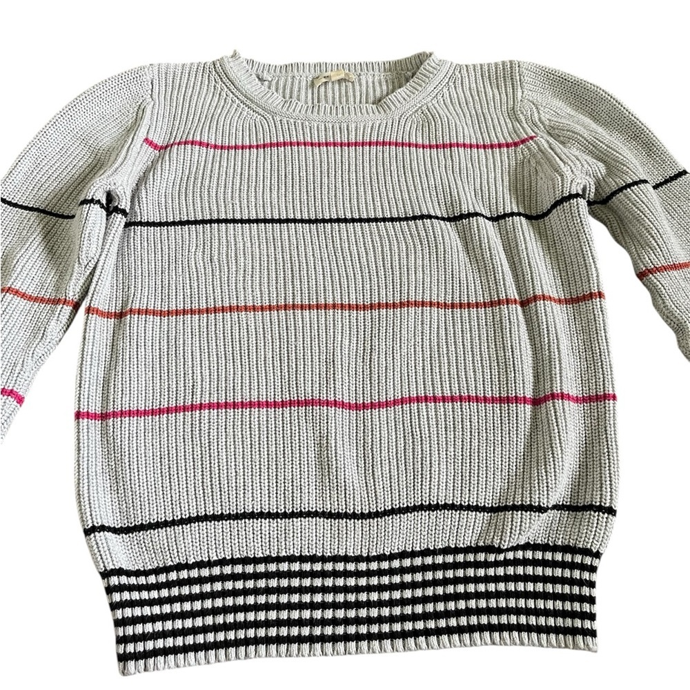 Ee: Some Women’s Striped Ribbed Round Neck Sweater